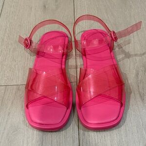 Pink Transparent Women's Sandals